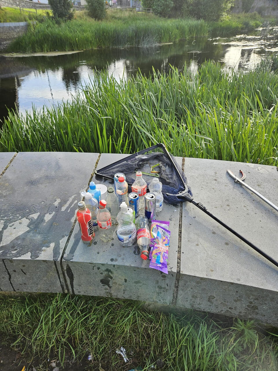 Litter by River Boyne in Trim Trim Community Cup initiative Litter by River Boyne in Trim Trim Community Cup initiative