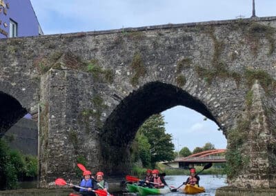 Kayaking on the river Boyne in Trim